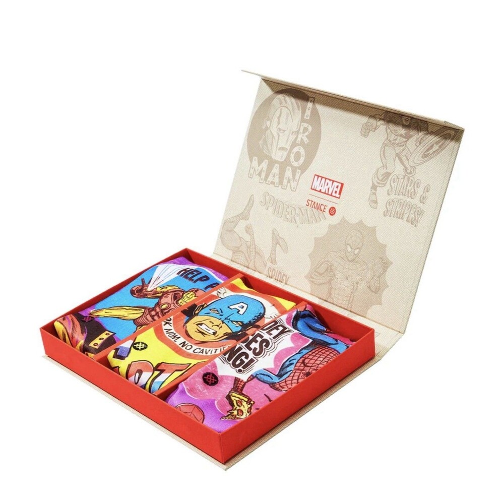 Size L - Marvel Stance Unisex Crew Socks Three-Pack Limited Edition Box Set